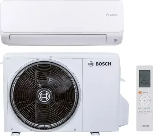 Aparat de aer conditionat Bosch Climate 6000i Inverter 9000 BTU, Clasa A+++/A++, 25 mp, Turbo, Timer, Repornire automata, Eco, Sleep, I-clean, Dezumidificare, Follow me (Alb) - bestgaming.ro